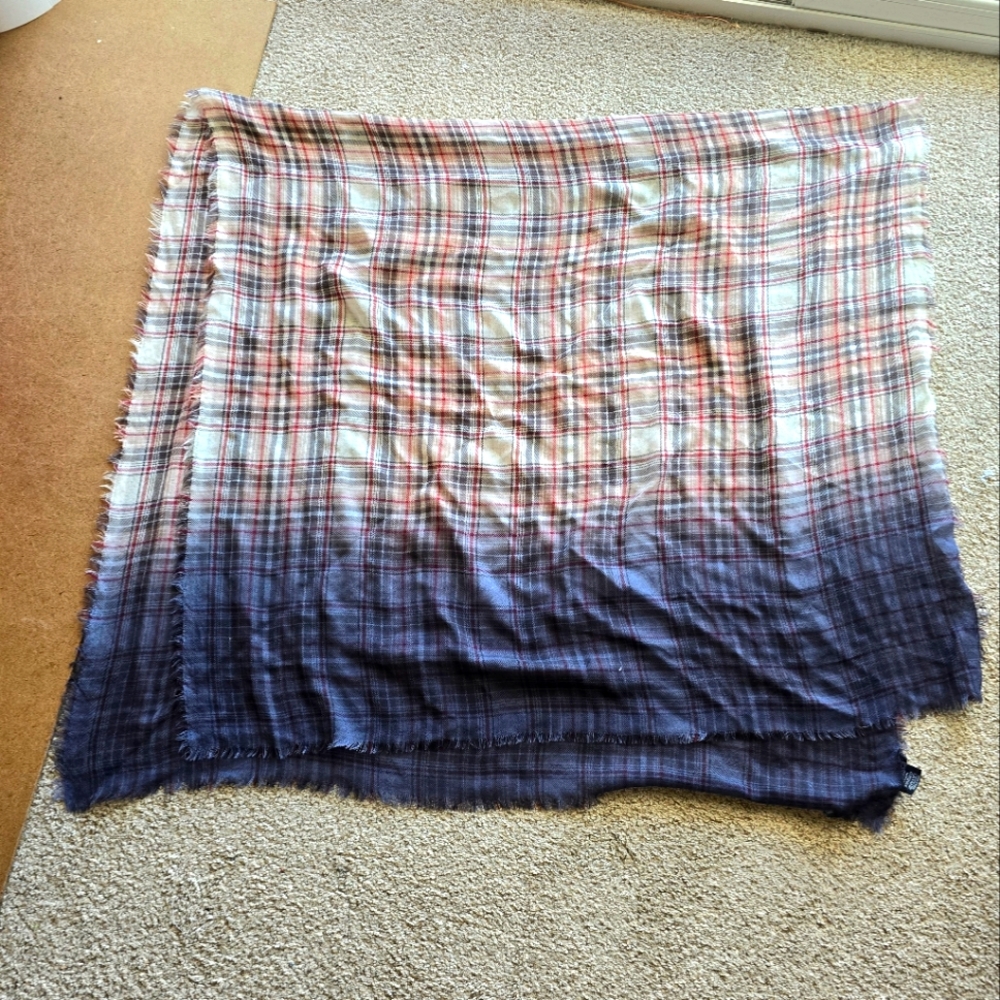 Peruvian Connection Plaid 100% Wool Scarf